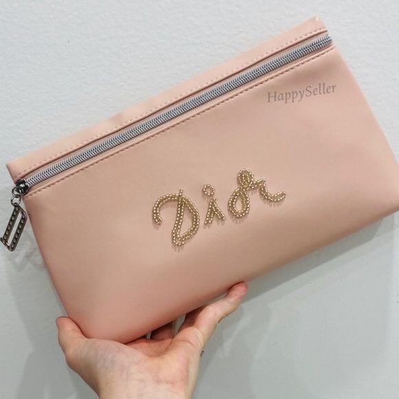 Dior Pouch Cosmetics Organizer Makeup Bag Pink Dopp Kit Clutch Designer GWP NEW - Picture 8 of 8